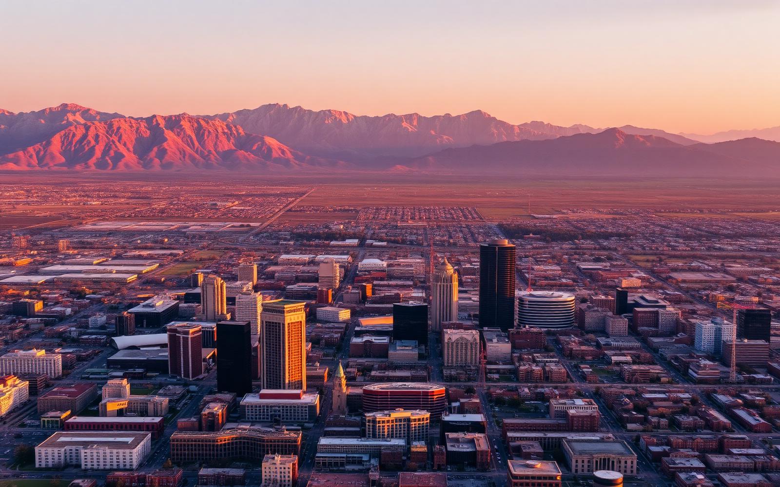 Salt Lake City and Wasatch Mountains